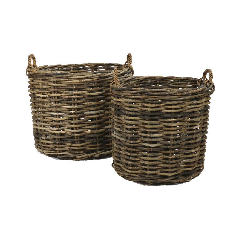 Longshore Tides 2 Piece Wicker/Rattan Basket Set Wayfair